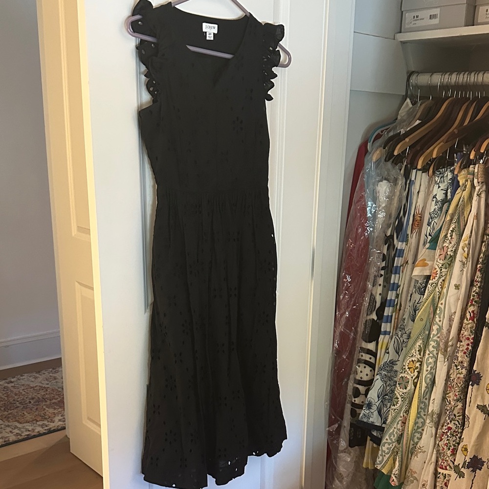 J Crew Eyelet Lace Midi Dress 2P
